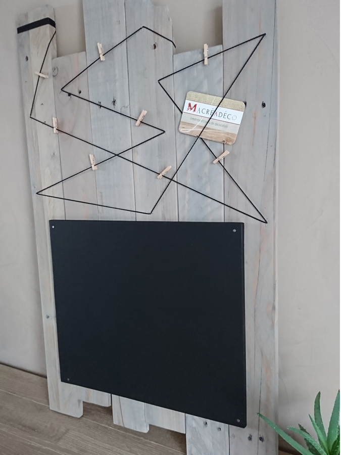 Tableau ardoise avec cadre en bois - Supports d'affichage - Rouxel